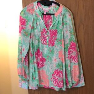 Lilly Pulitzer Silk Elsa Top size M